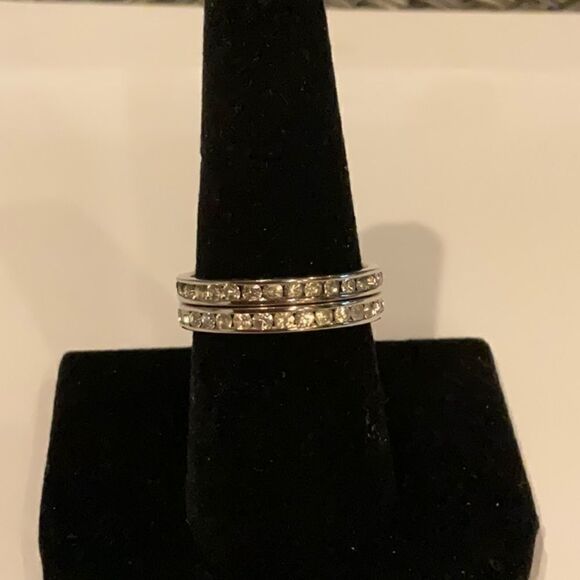 Beautiful Sterling Silver Eternity Rings - Picture 1 of 4